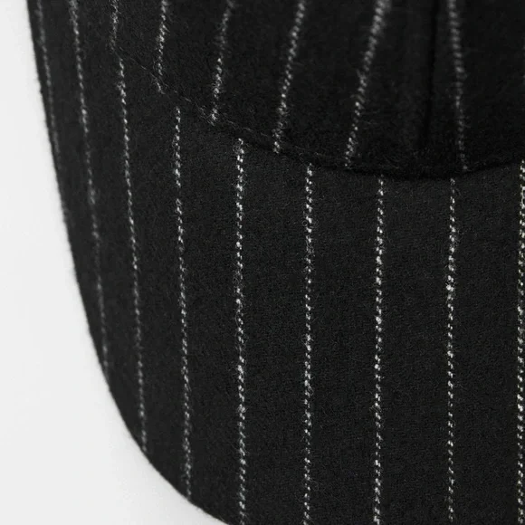 Zara PINSTRIPE WOOL BLEND CAP blogger favorite Zara PINSTRIPE WOOL BLEND CAP blogger favorite main image 4